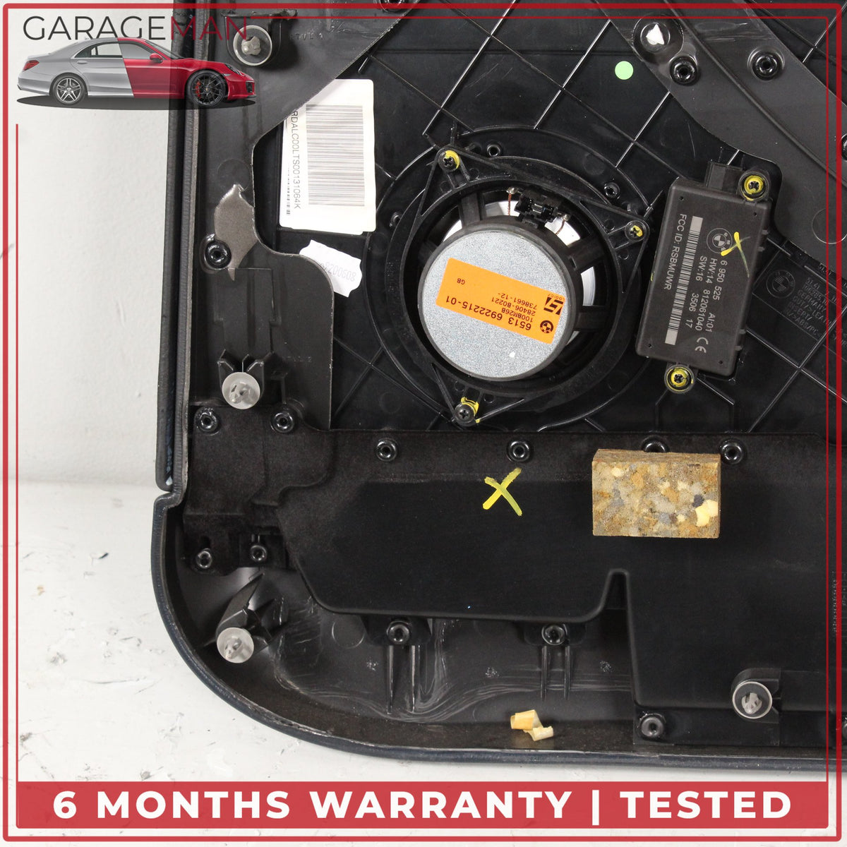 2004-2010 BMW 650i E64 Front Left Door Interior Panel Assembly Black OEM