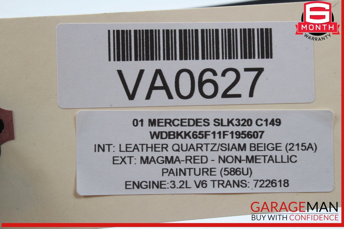 97-04 Mercedes R170 SLK320 SLK230 SLK32 Trunk Cargo Cover Black 1706900265 OEM