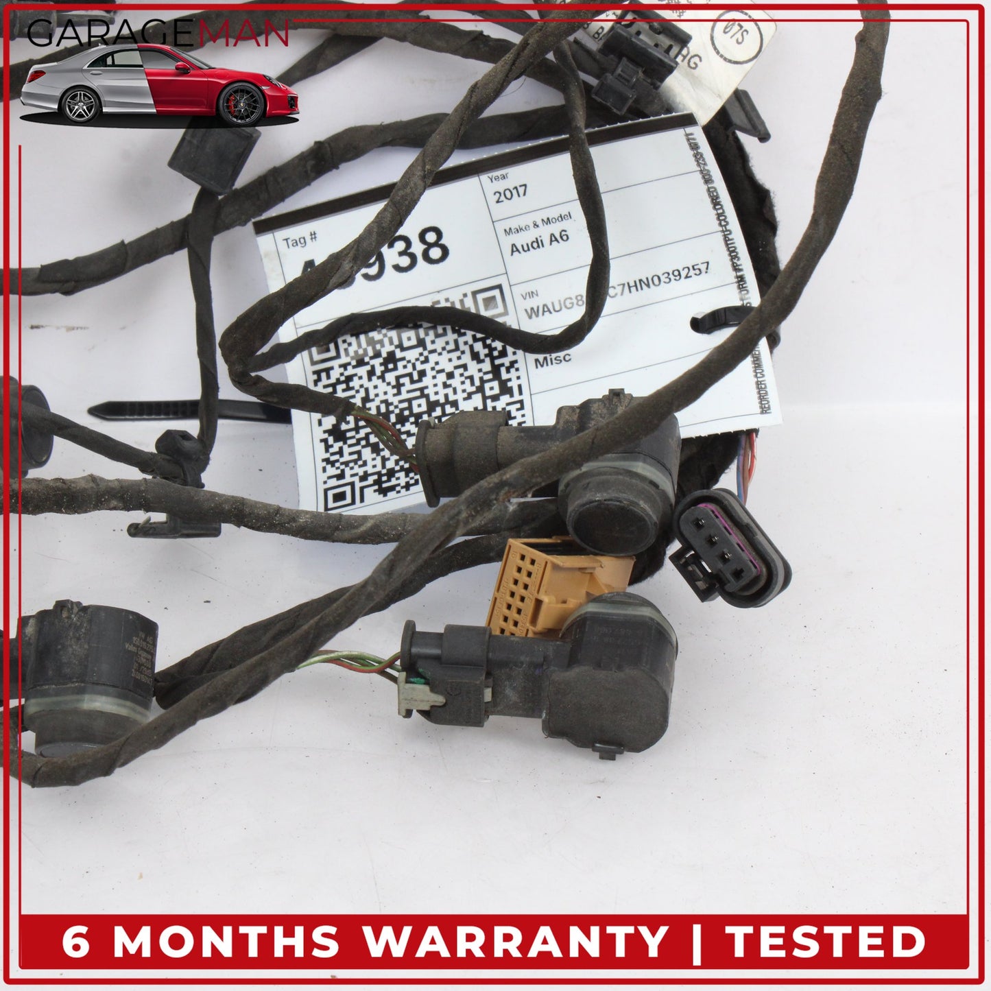 2016-2018 Audi A6 S6 Rear Bumper Parking Sensors w/ Wire Harness 4G5971085AG OEM