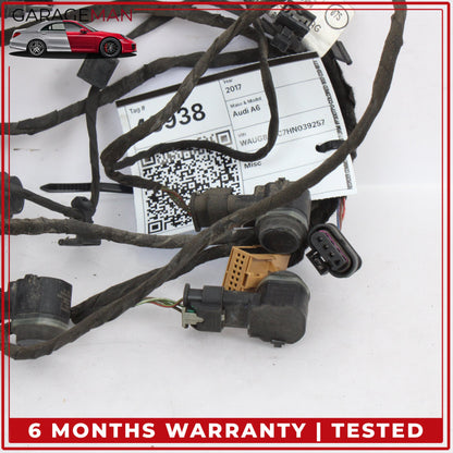 2016-2018 Audi A6 S6 Rear Bumper Parking Sensors w/ Wire Harness 4G5971085AG OEM
