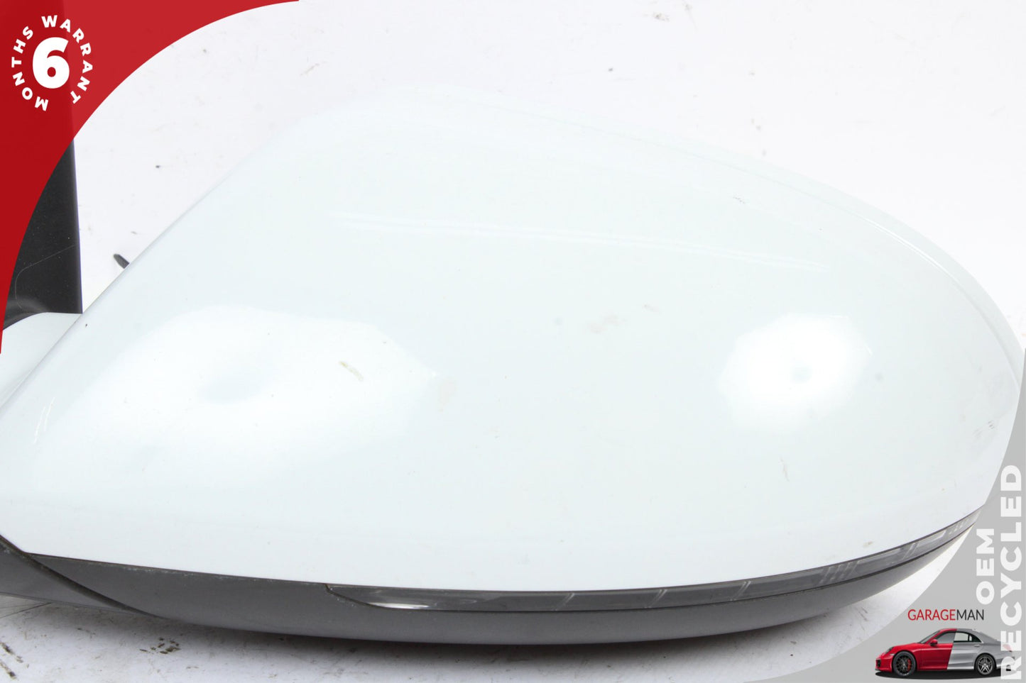 2012-2018 Audi A6 S6 Front Left Door Rear View Mirror w/ Blind Spot White OEM