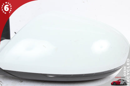 2012-2018 Audi A6 S6 Front Left Door Rear View Mirror w/ Blind Spot White OEM