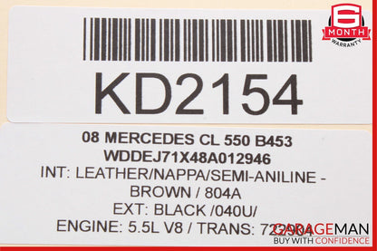 07-10 Mercedes W221 S550 CL550 S450 Steering Wheel Airbag Air Bag Assy Brown
