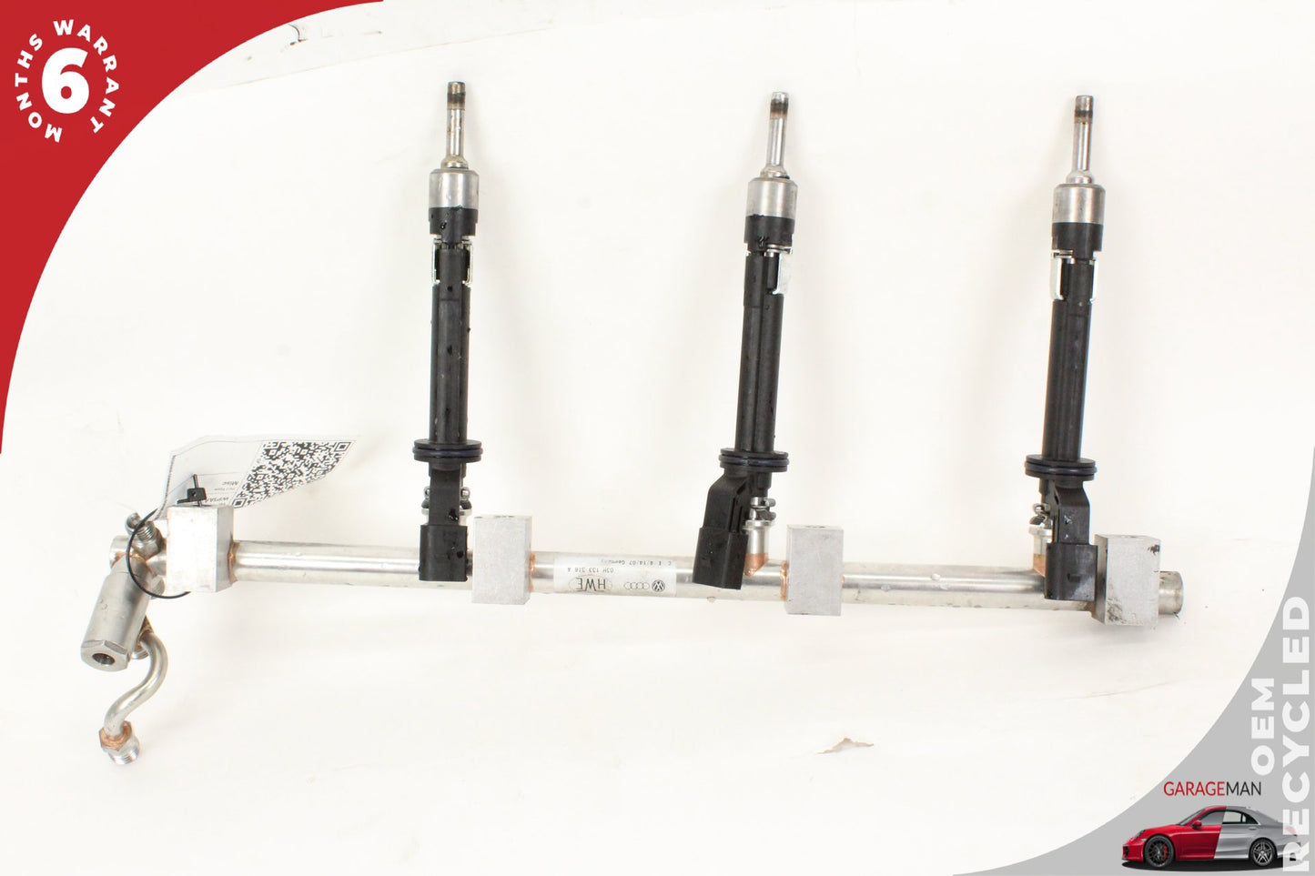 2008-2010 Porsche Cayenne 957 Upper Fuel Rail w/ Injectors 03H133316A OEM