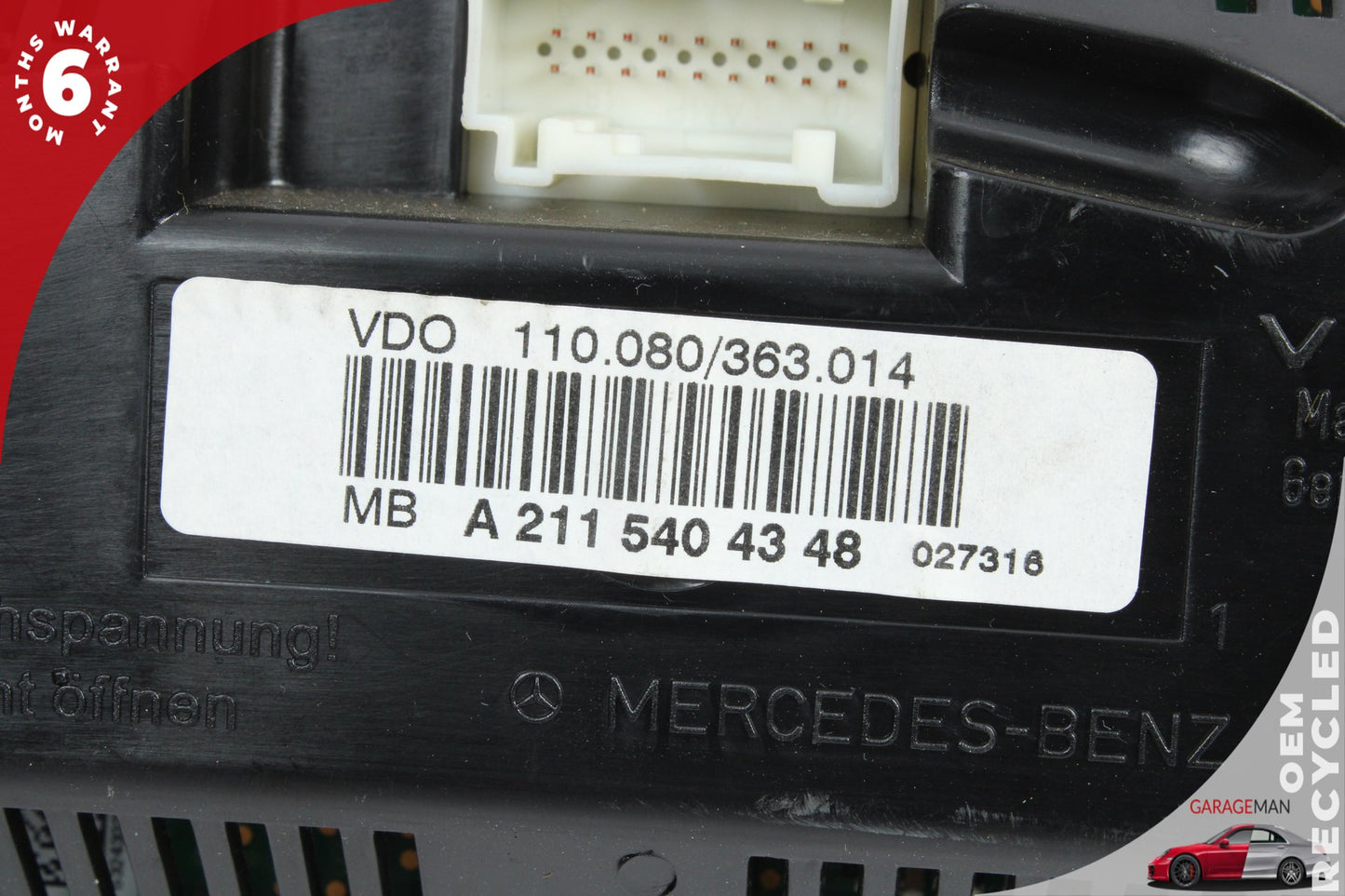 2007-2009 Mercedes W211 E350 Speedometer Instrument Cluster 2115404348 OEM