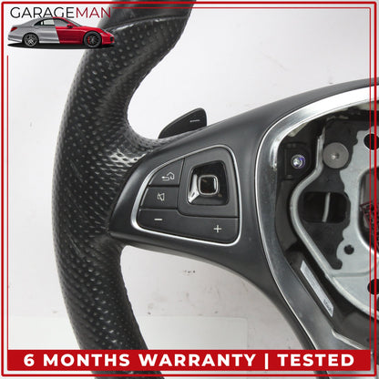 2015-2019 Mercedes W213 E300 Front Left Steering Wheel w/ Paddle Shifters OEM