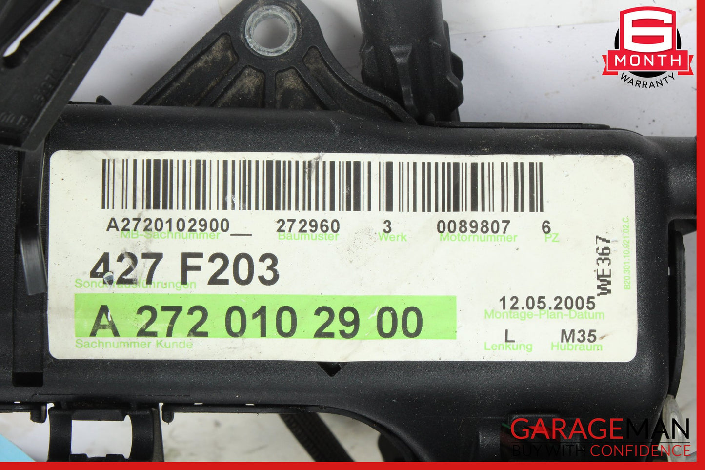 2006-2009 Mercedes W209 CLK350 Engine Wiring Harness Assy 2720102900 OEM
