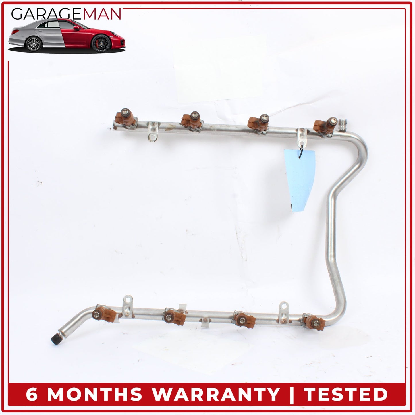 1998-2006 Mercedes W220 S430 CLK430 Fuel Rail Line w/ Injectors 1130700595 OEM