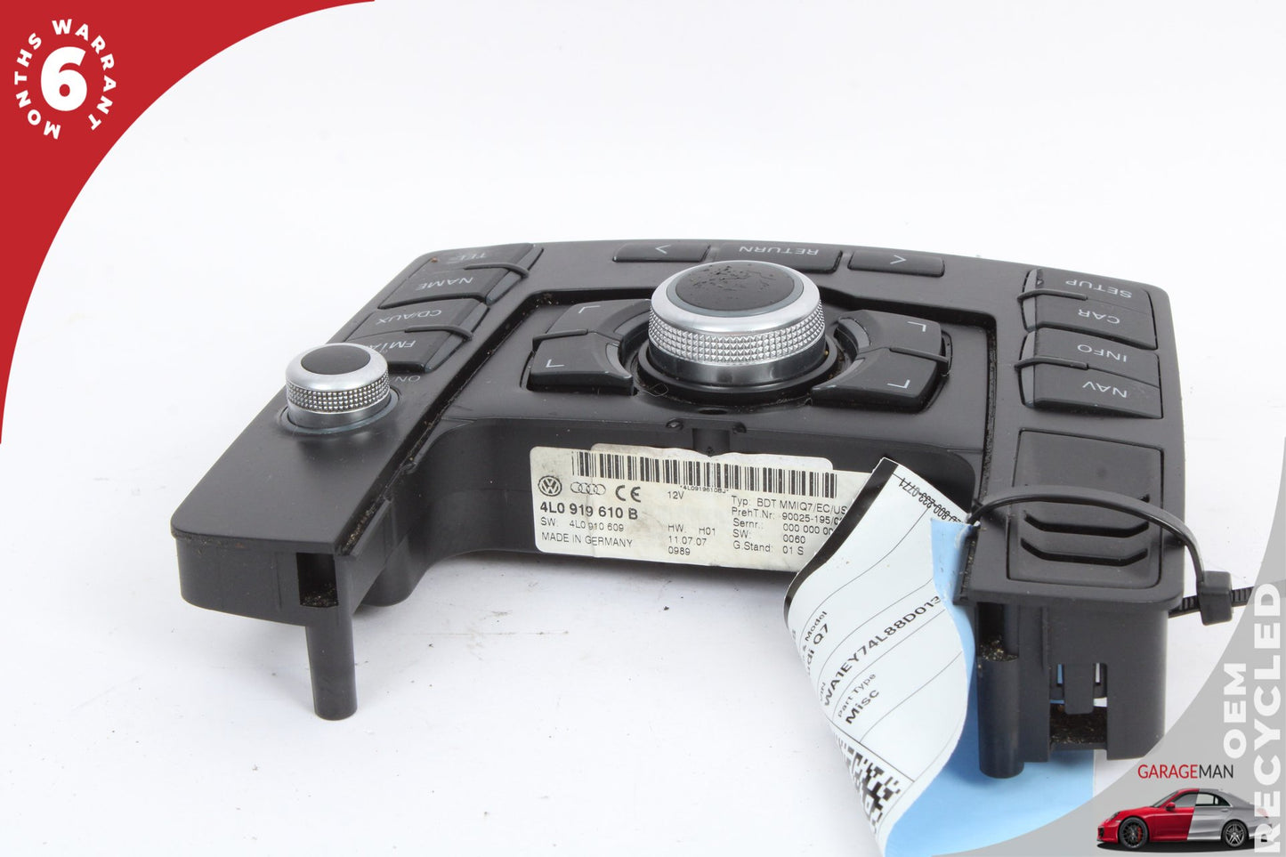 2007-2009 Audi Q7 Center Console Audio Radio Navigation MMI Switch Knob OEM