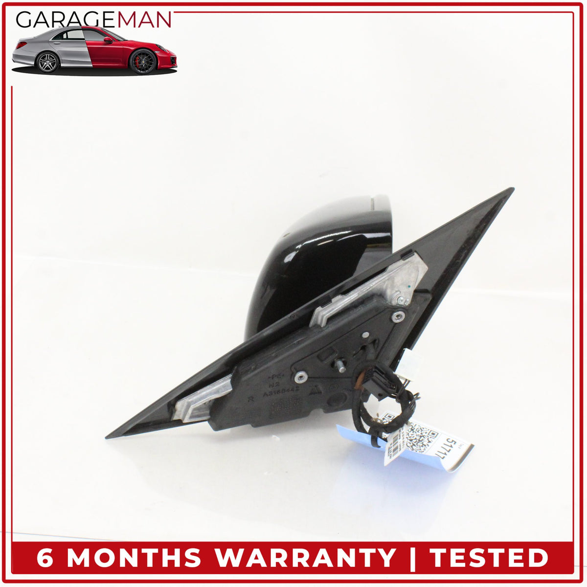 2012-2014 Mercedes W204 C250 W204 Front Right Door Rear View Mirror Black OEM