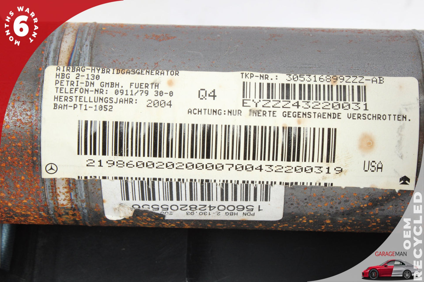 2006-2011 Mercedes W219 CLS550 Front Right Side Dash Airbag 2198600202 OEM