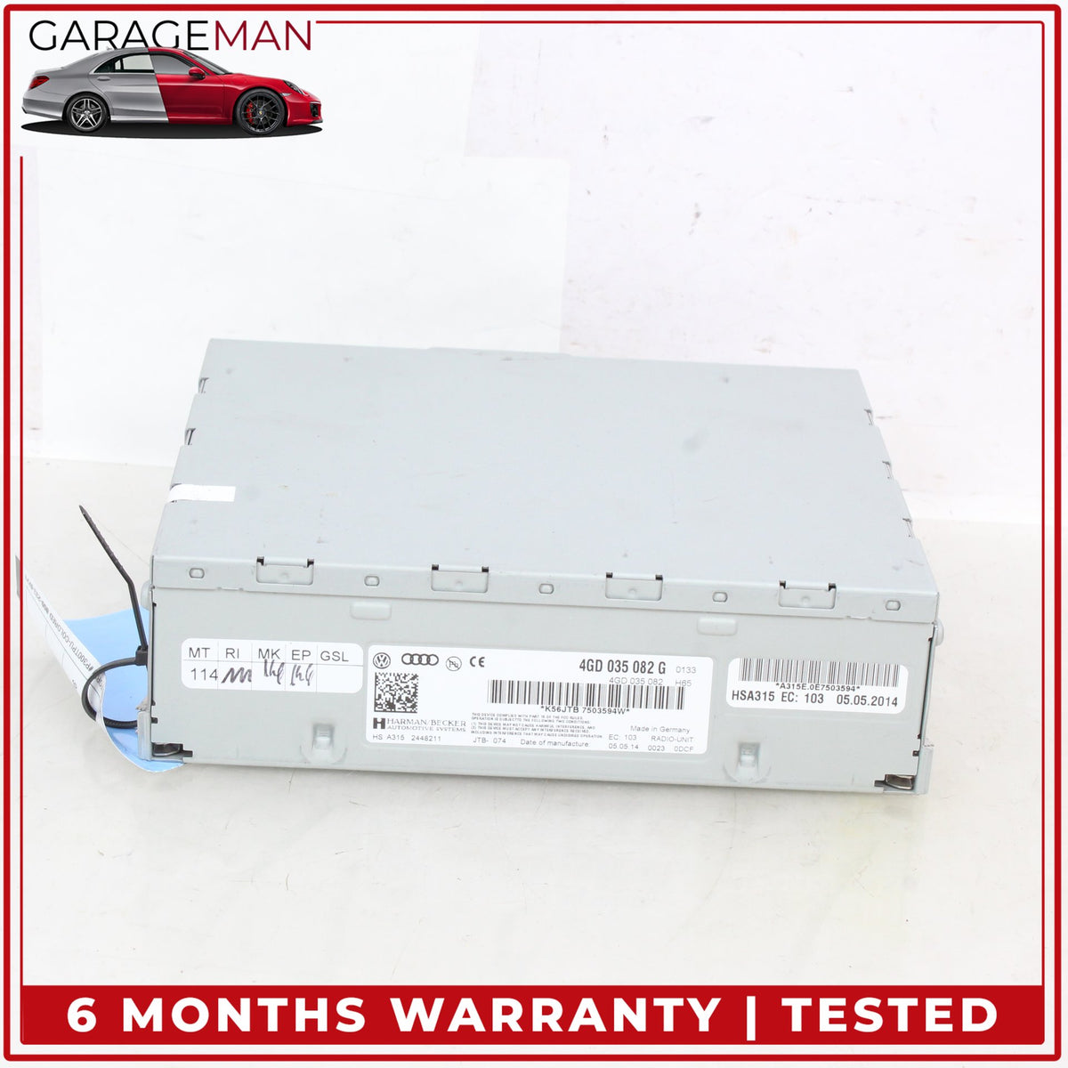 2015-2018 Audi A8 S8 Harman Becker Audio Radio Receiver AM FM 4GD035082G OEM