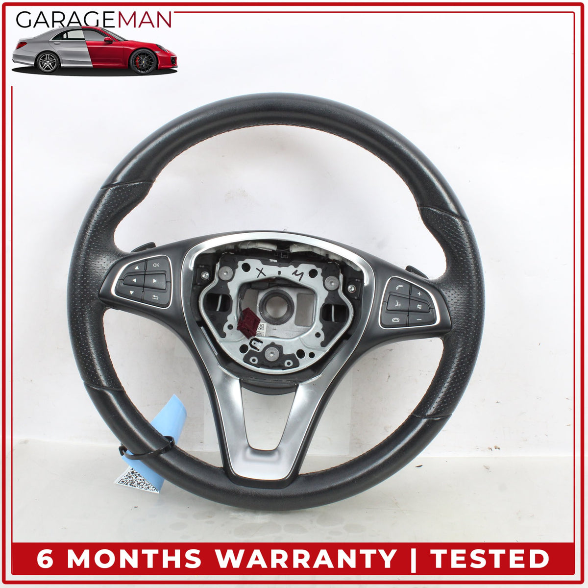 2014-2020 Mercedes X156 GLA250 Steering Wheel w/ Paddle Shifters 0004607411 OEM