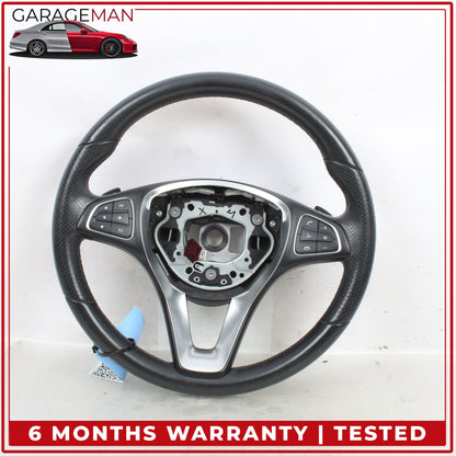 2014-2020 Mercedes X156 GLA250 Steering Wheel w/ Paddle Shifters 0004607411 OEM