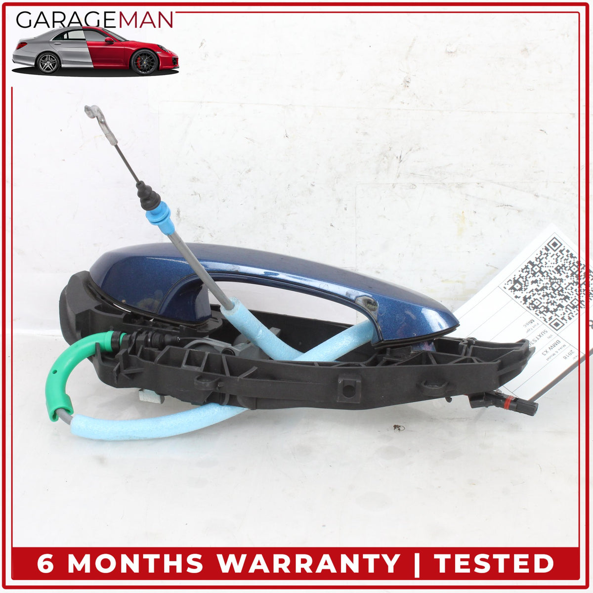 2017-2024 BMW X3 X4 M550i Rear Right Side Exterior Door Handle Blue Metallic OEM