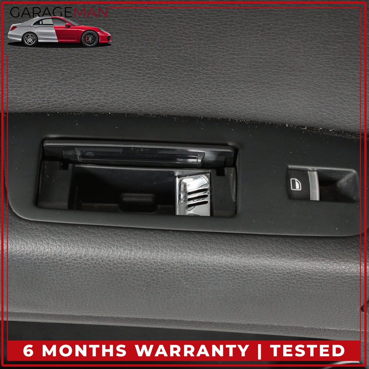2007-2015 Audi Q7 Rear Left Side Interior Door Trim Panel w/ Sun Shade OEM