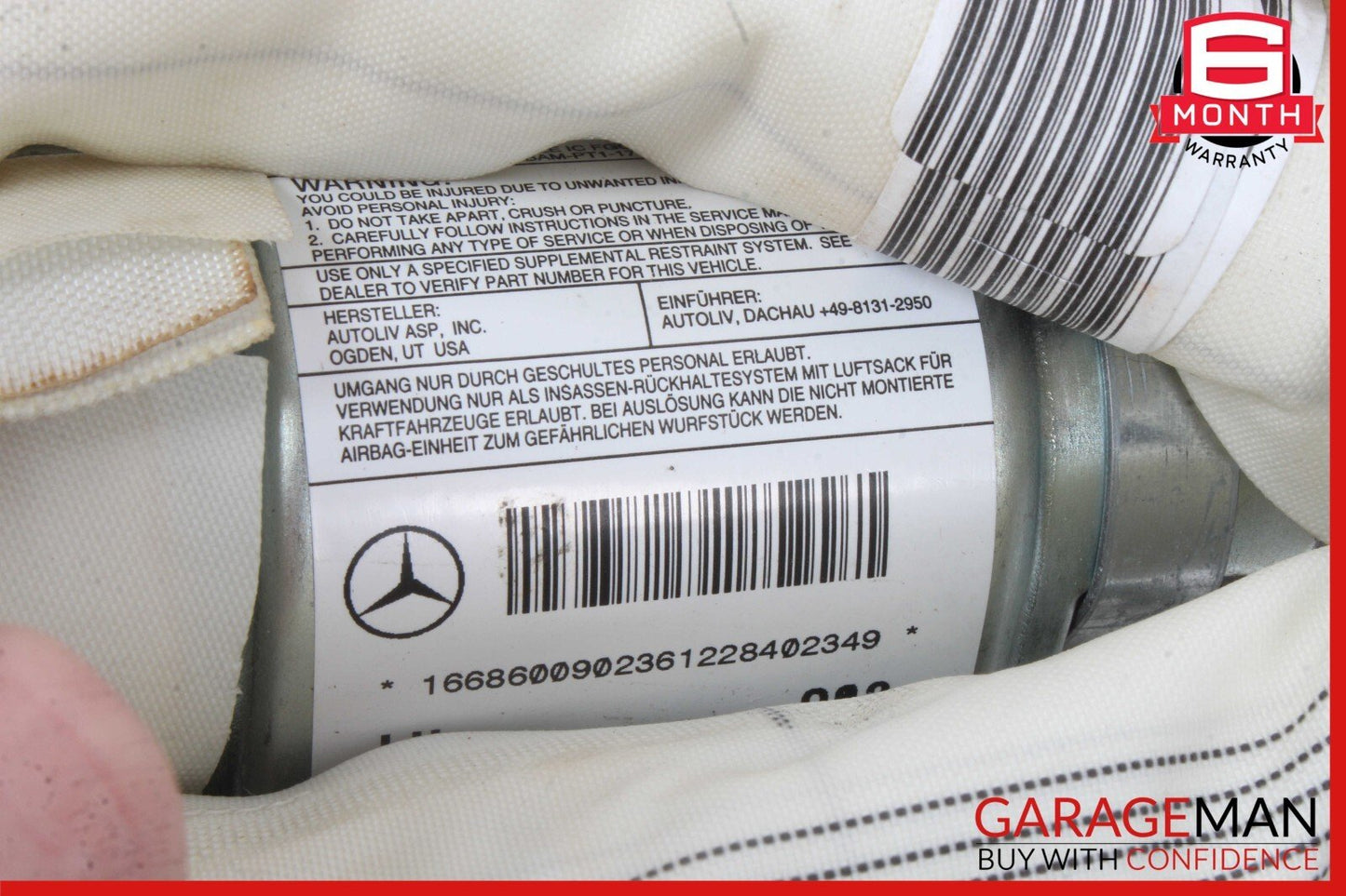 13-16 Mercedes X166 GL350 GL450 GL350 Roof Curtain Air Bag Left Driver Side OEM