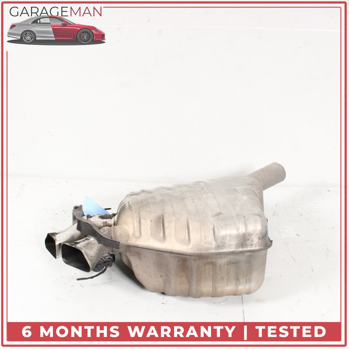 2013-2018 Audi A8 S8 Rear Left Driver Side Exhaust Muffler w/ Tip 4H0253611 OEM