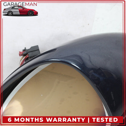 2010-2013 Porsche Panamera 970 Left Side Door Rear View Mirror Blue Metallic OEM
