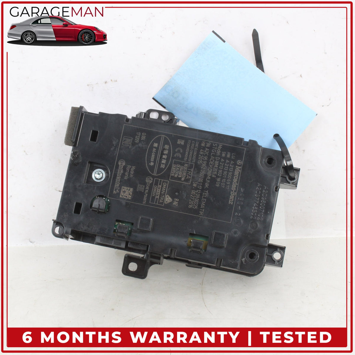 2017-2020 Mercedes W213 E300 Wireless Phone Charging Control Module Unit OEM