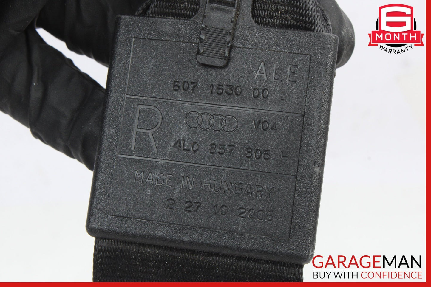 2007-2015 Audi Q7 Right Rear 2nd Row Seat Belt 4L0857806H Genuine OEM