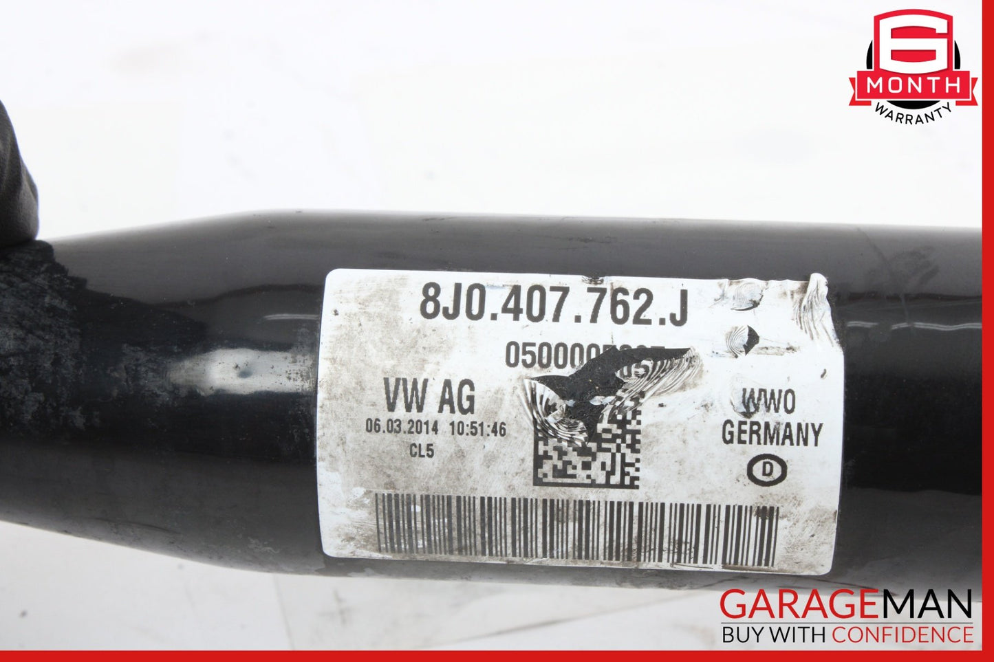 2009-2018 Audi TT 8J Front Right Passenger Side Axle Shaft 8J0407762A OEM