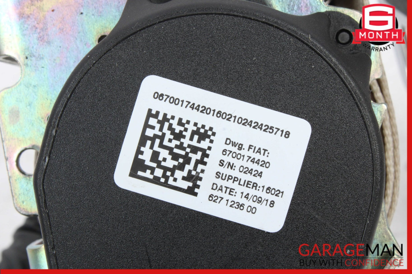 2014-2024 Maserati Ghibli Rear Centre 2nd Row Seat Belt 670017442 Genuine