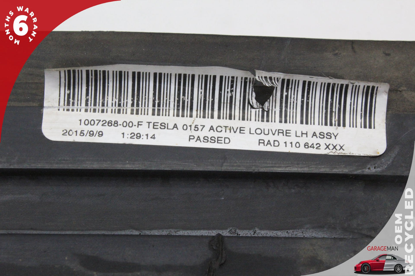 2012-2015 Tesla Model S 85D Left Driver Side Active Louvre Grille 100726800F