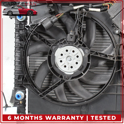 2009-2016 Audi A4 Radiator w/ Radiator Cooling Fan Assembly 8K0121003AD