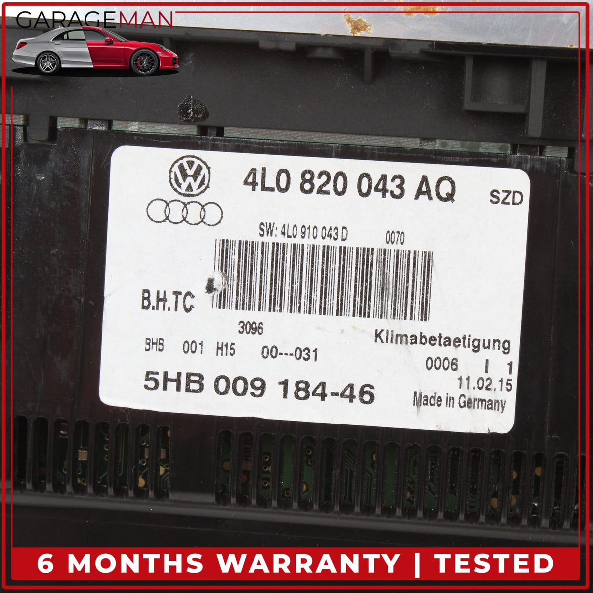 2013-2015 Audi Q7 Front AC A/C Temperature Climate Control Switch Panel OEM
