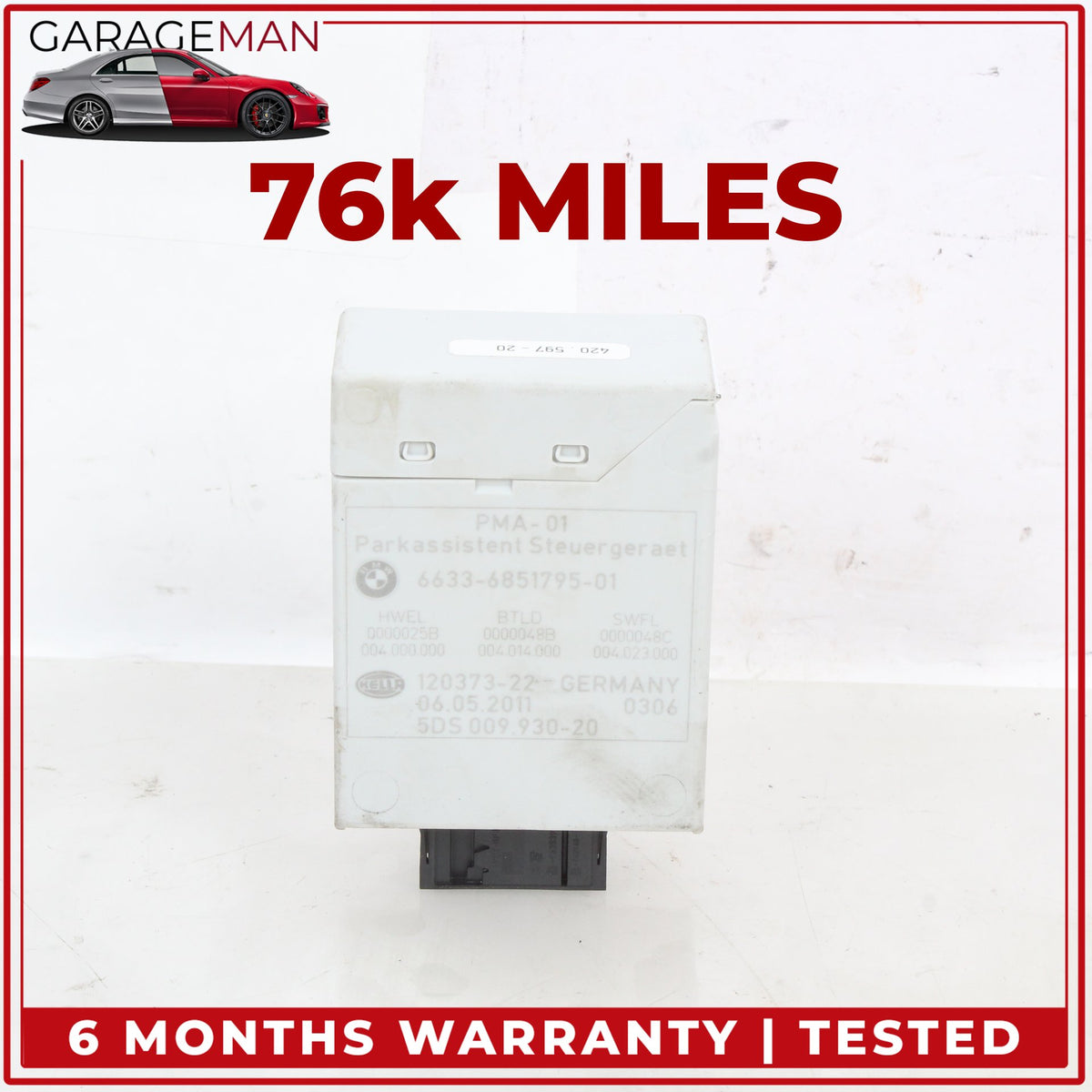 2012-2018 BMW 650i F13 PDC Parking Assist Control Module 6851795 OEM