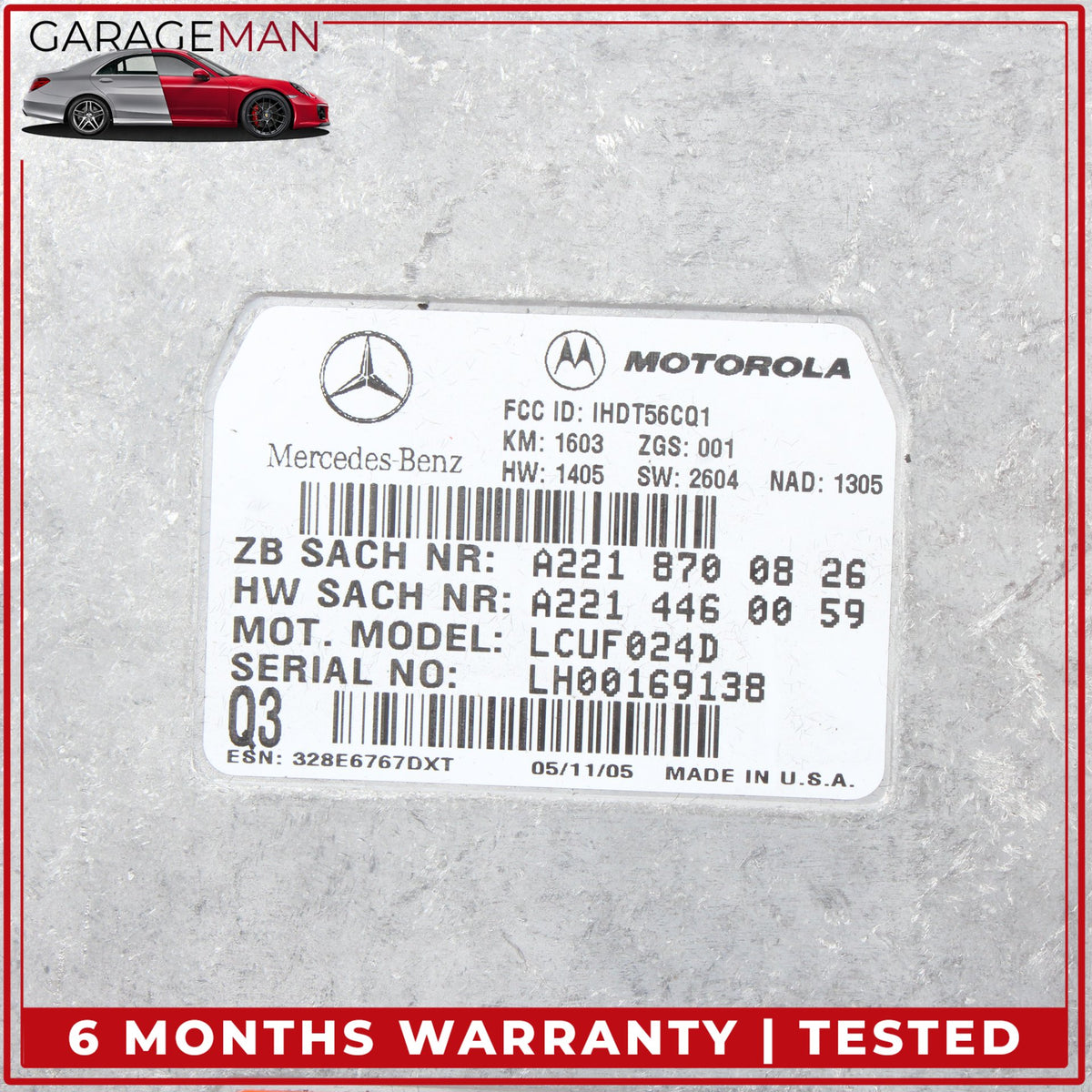 2006-2014 Mercedes R230 SL500 Voice Communication Control Module 2218700826 OEM