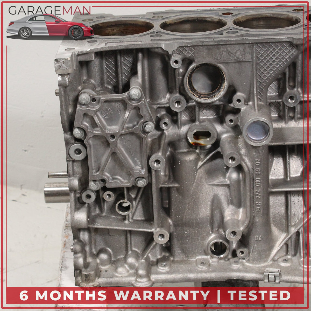 2015-2020 Mercedes W213 E300 RWD 2.0L Engine Cylinder Block 274920 OEM 112k