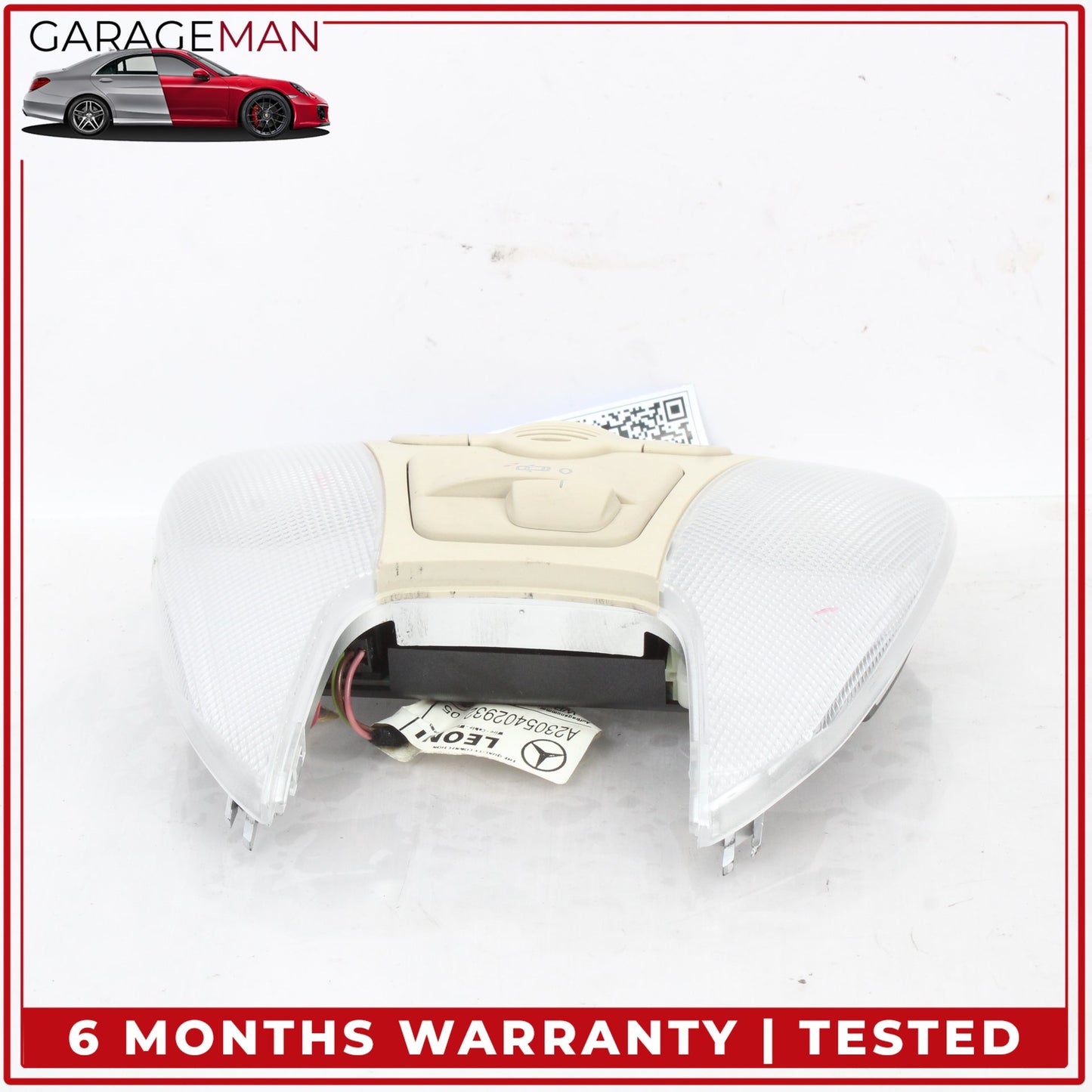 2005-2012 Mercedes R230 SL500 Front Upper Overhead Dome Light Lamp Beige OEM