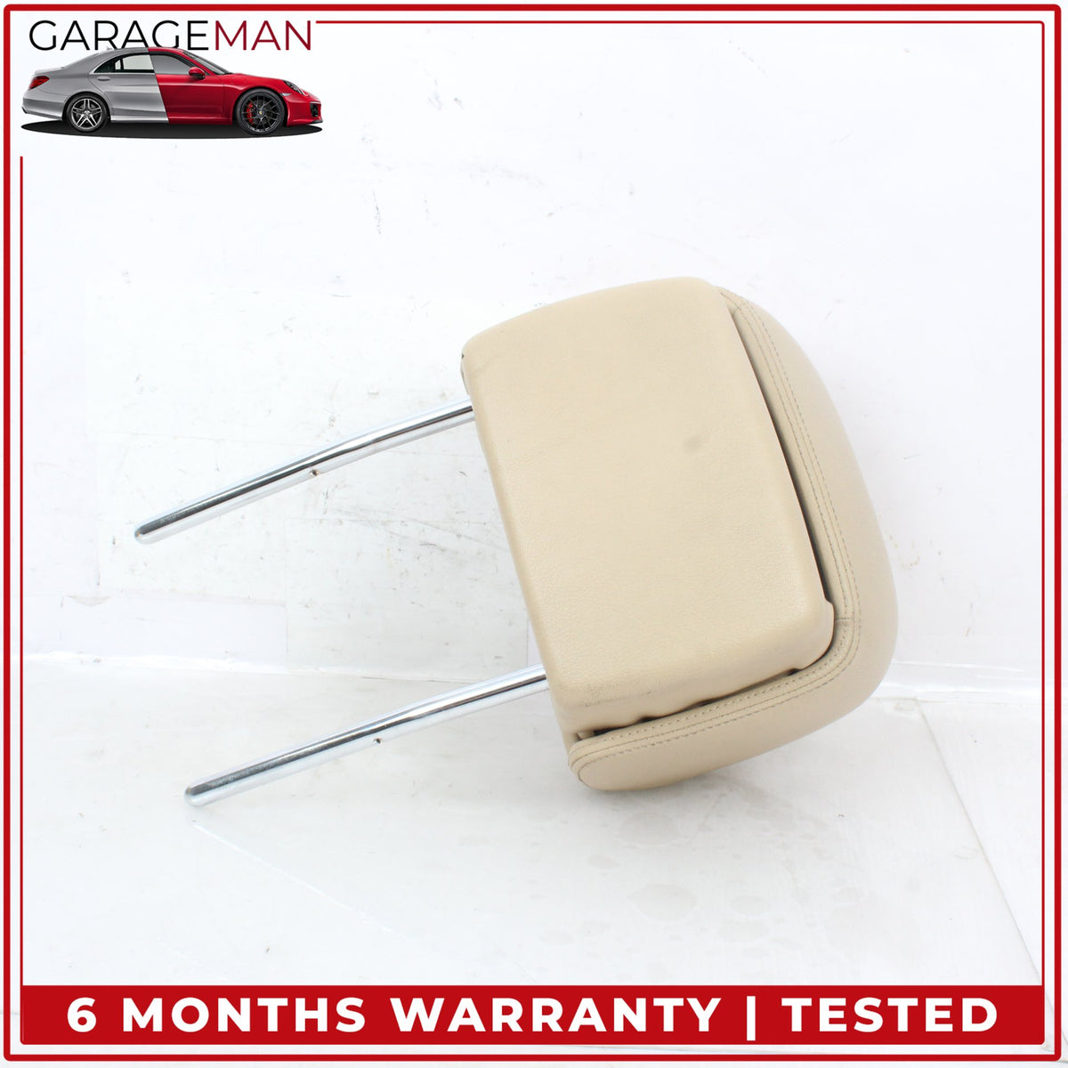 2012-2018 Audi A6 A7 Front Left and Front Right Side Seat Headrest Beige OEM