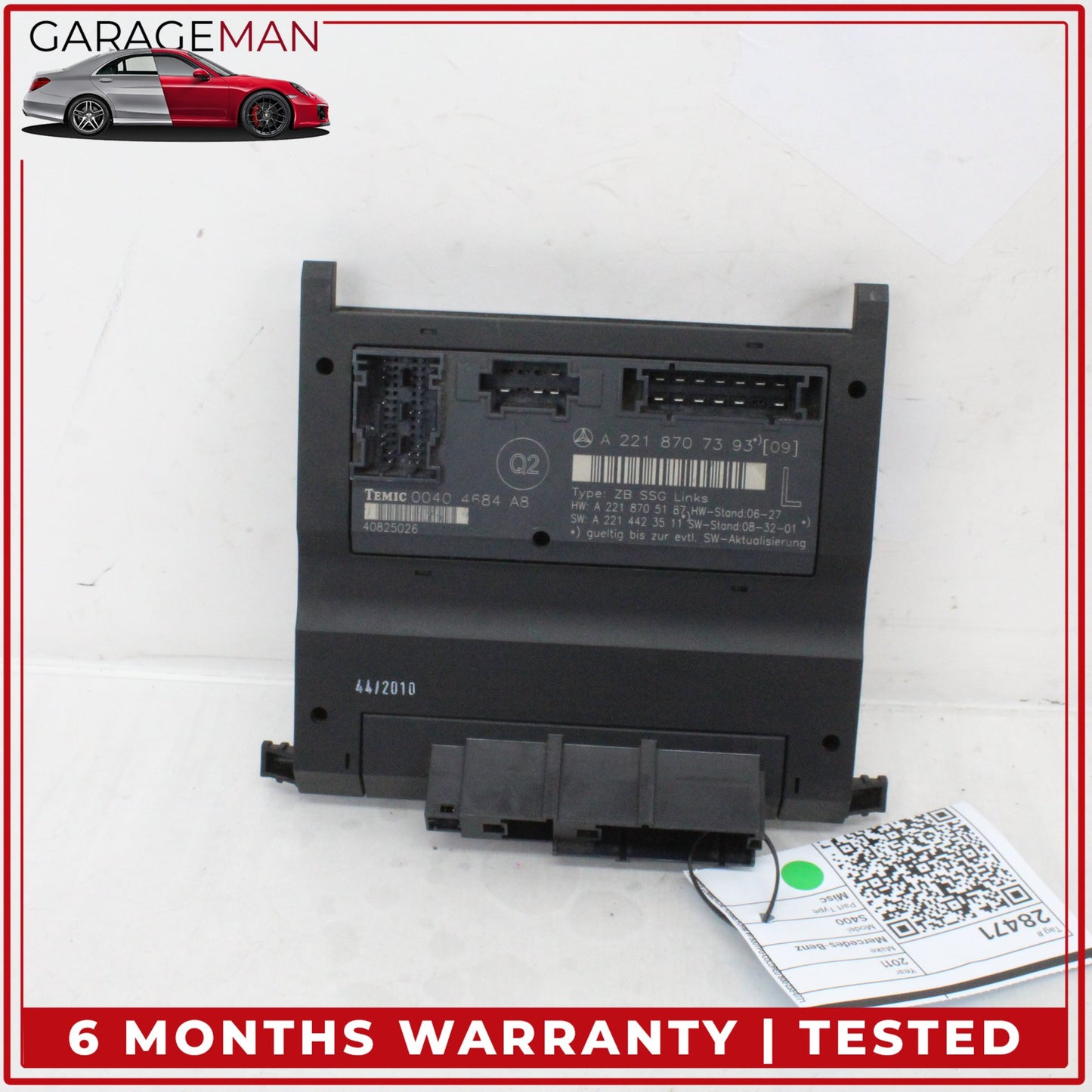 2007-2013 Mercedes W221 S400 Front Left Side Seat Control Module 2218707393 OEM