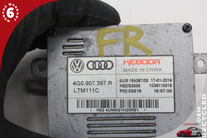 15-18 Audi A3 8V Sedan Headlight Lamp Ballast Module 4G0907397R Genuine