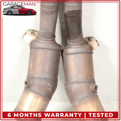 2010-2013 Porsche Panamera 970 4.8L Front Left & Right Side Exhaust Downpipe OEM