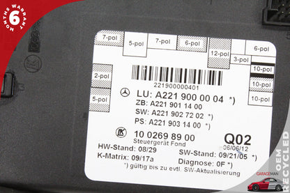 07-13 Mercedes-Benz S550 W221 Rear Left/Right Door Control Module 2219000004
