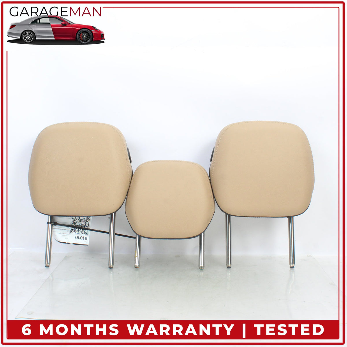 2011-2018 Porsche Cayenne 958 Rear Center Left and Right Seat Headrest Set OEM