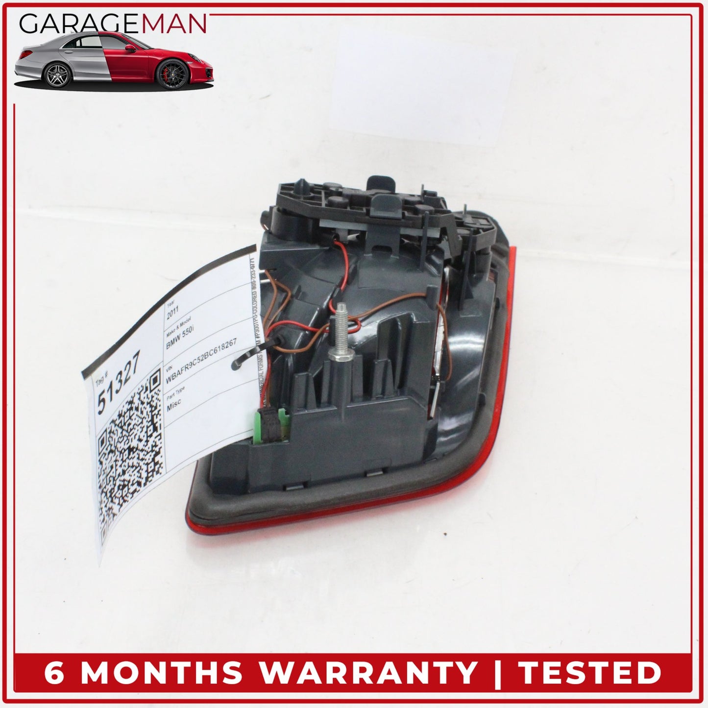 2011-2013 BMW 550i 535i Rear Right Side LED Inner Tail Light Lamp 7203226 OEM