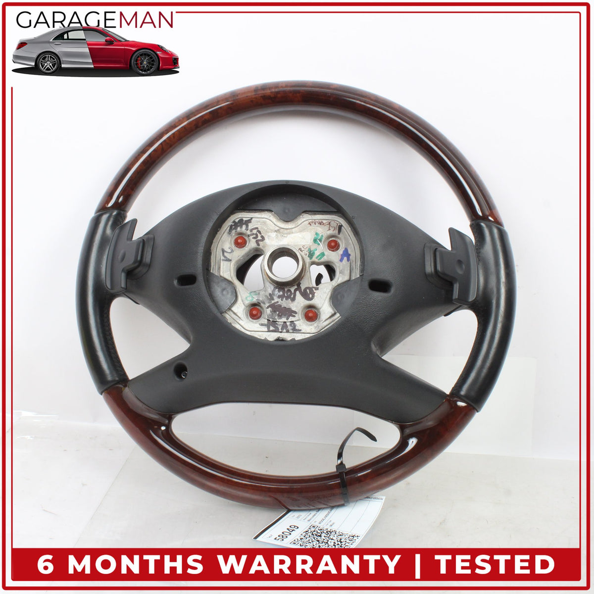 2010-2014 Mercedes W216 CL550 Steering Wheel w/ Paddle Shifters Wood OEM