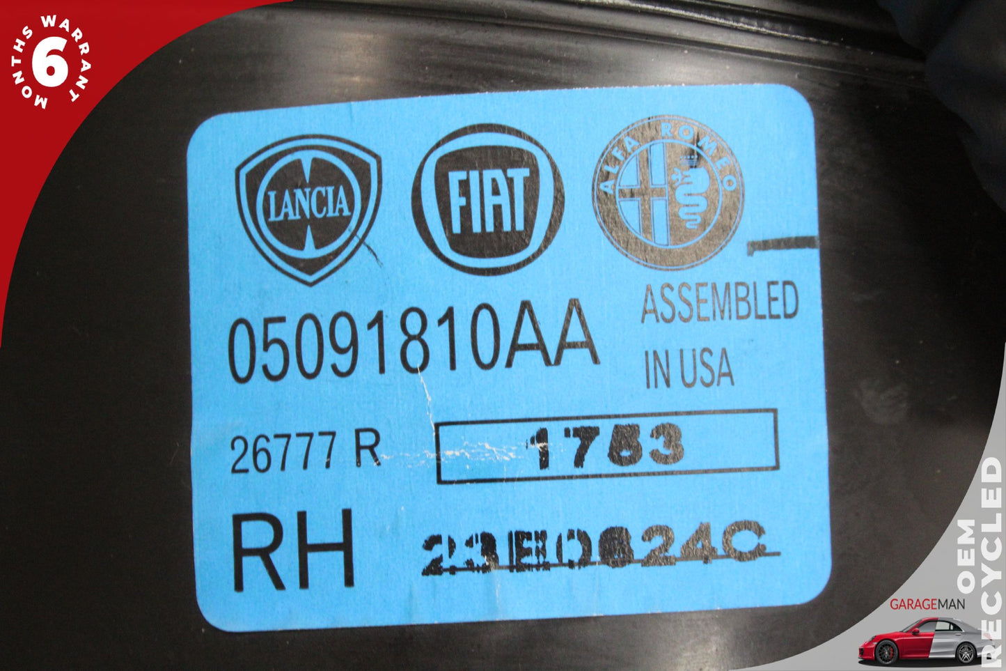2013-2019 Fiat 500e Rear Right &amp; Left Door Sound Audio Speaker 05091810AA OEM