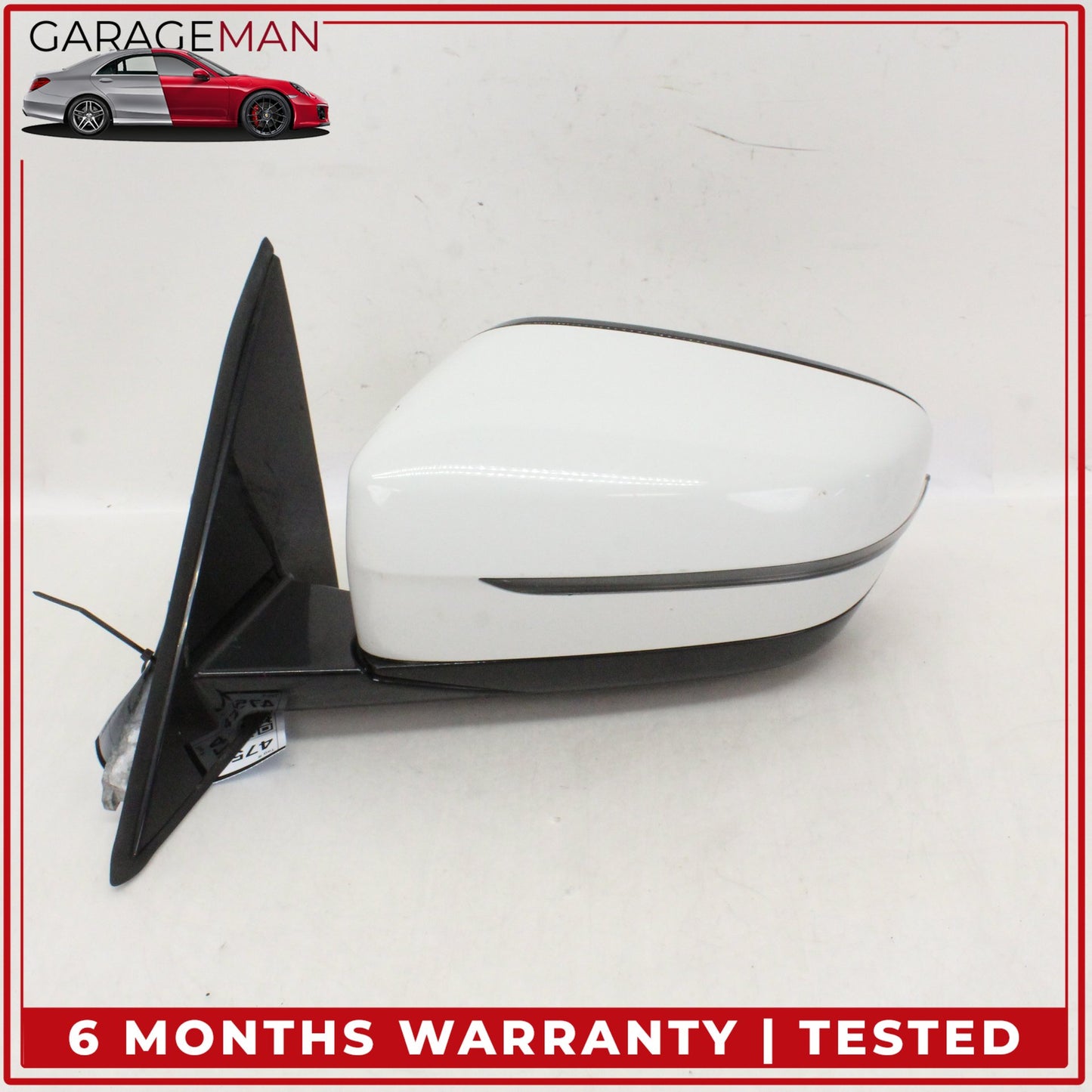 2019-2025 BMW 330i Front Left Driver Side Door Rear View Mirror White OEM