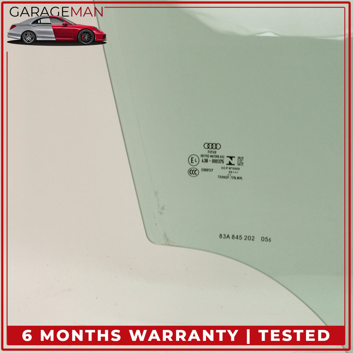 2019-2023 Audi Q3 Front Right Passenger Side Door Window Glass 83A845202 OEM