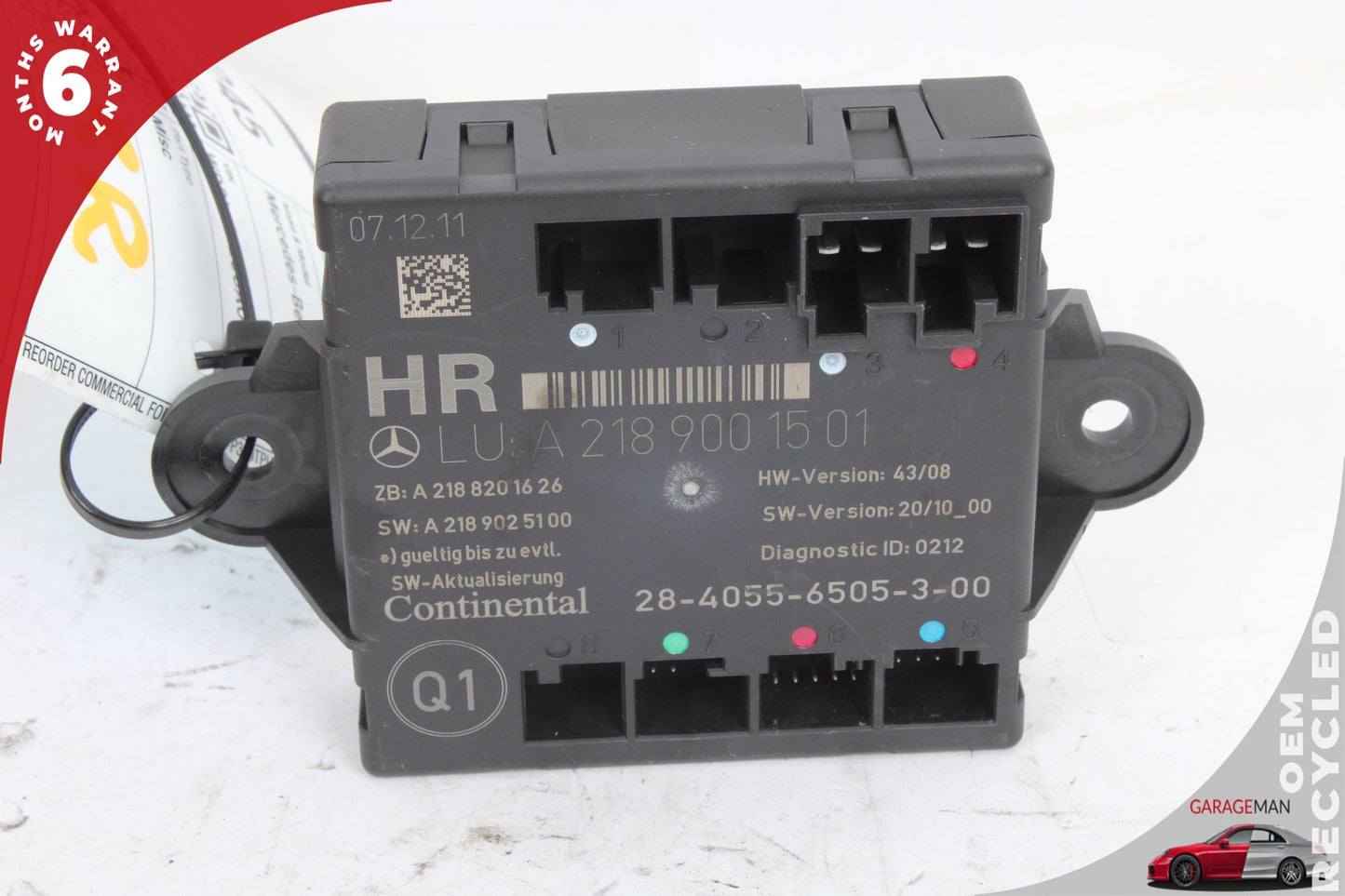 2008-2018 Mercedes-Benz C250 W204 Right Rear Door Control Module 2189001501 OEM