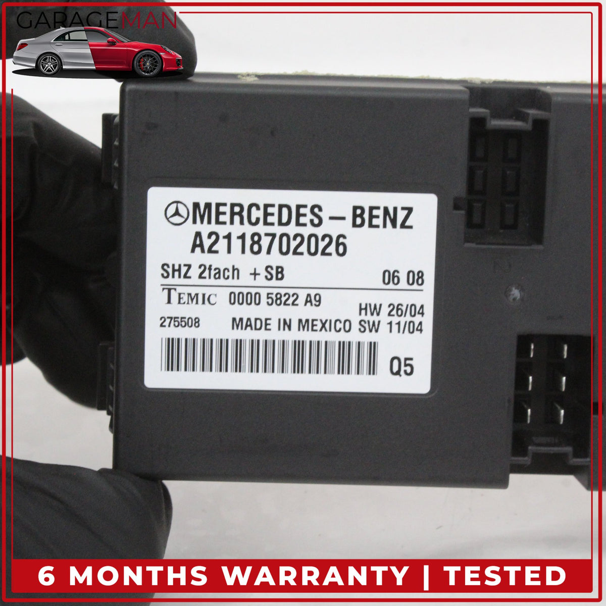 2006-2013 Mercedes W219 CLS550 Heated Seat Control Module Unit 2118702026 OEM