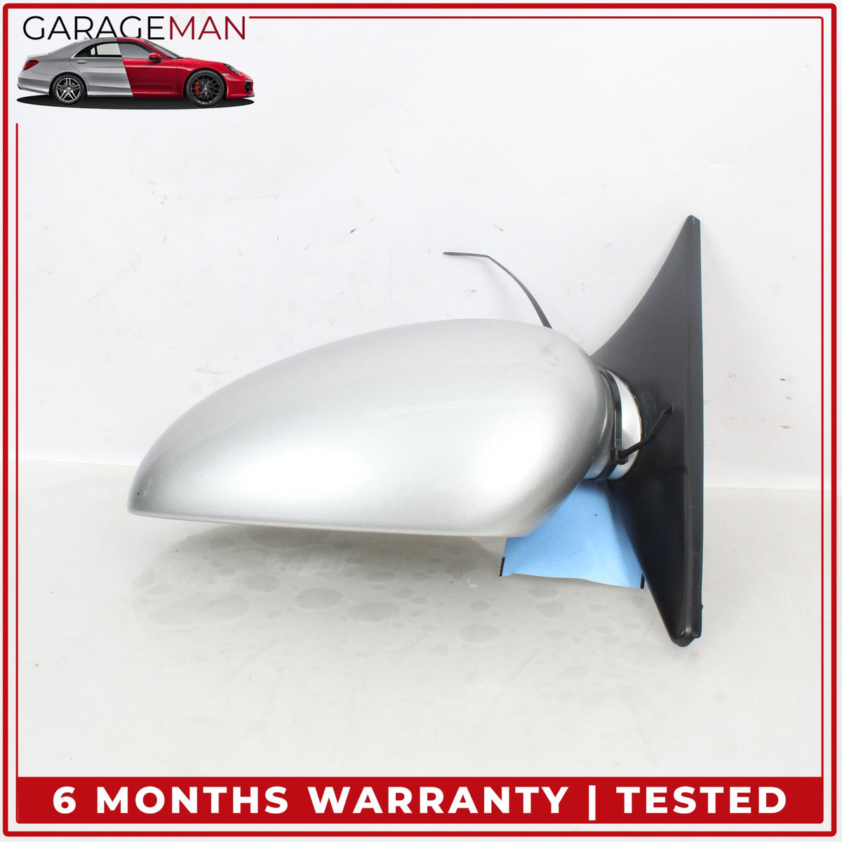 1999-2005 Porsche 911 Carrera 996 Left Door Rear View Mirror Silver Metallic OEM