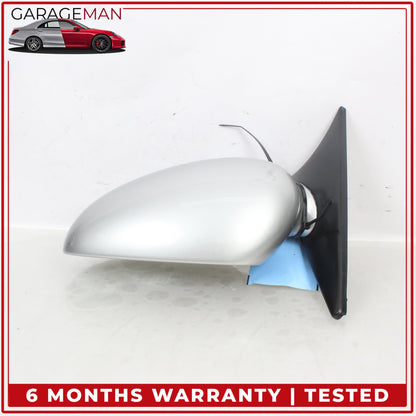 1999-2005 Porsche 911 Carrera 996 Left Door Rear View Mirror Silver Metallic OEM