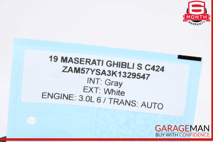 2014-2019 Maserati Ghibli Rear Trunk Lock Latch 670109183